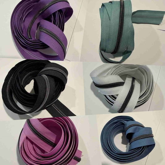 Gunmetal Zipper Tape 3 yard cut