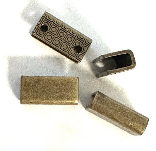 Strap End Caps Matte Black, Antique Brass or Matte Rainbow Set of 4