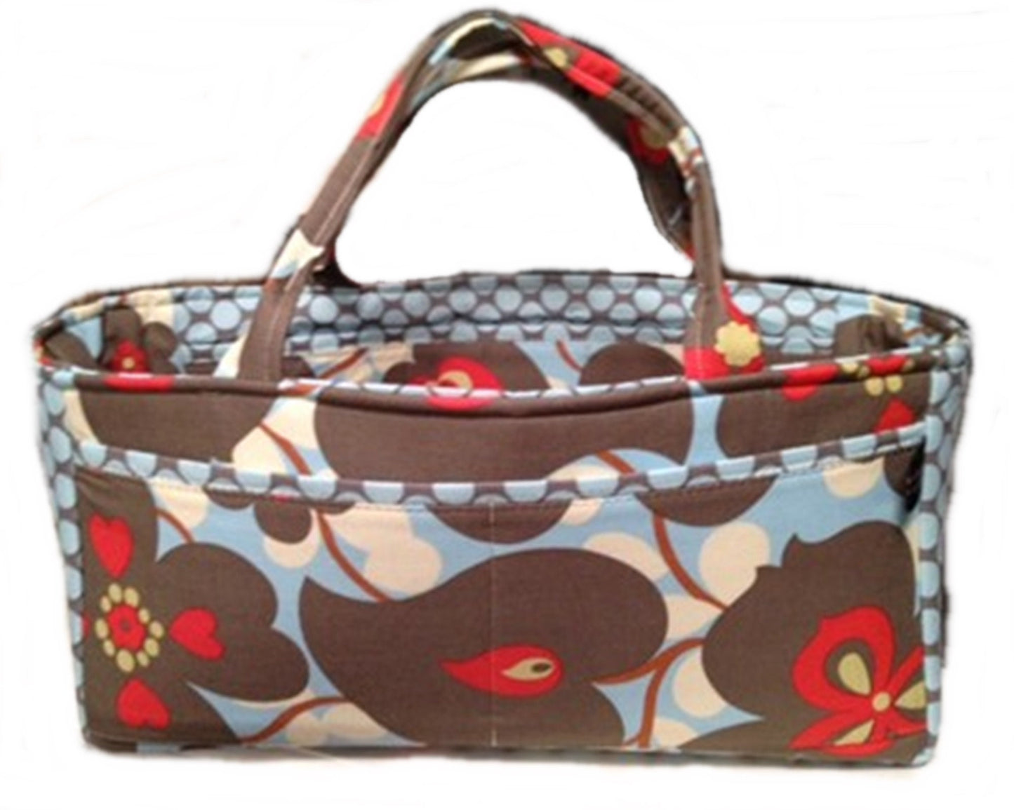 Scrapbooking Caddy Sewing Tote Diaper Tote Amy Butler Lotus Morning Glory Full Moon Dot