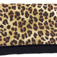 Clutch Envelope Bag | Cheetah Leopard Black | Zippered Top | Medium size bag