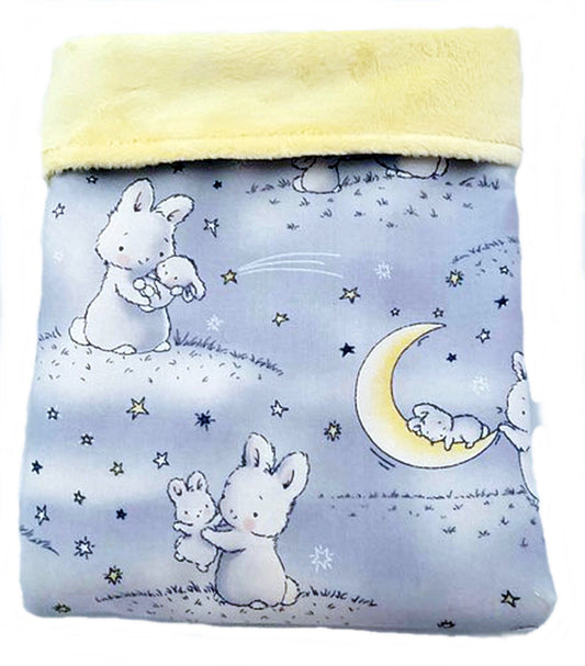 Baby Blanket Baby Shower Gift Yellow Minkee Minky Little Star Bunnies Personalized