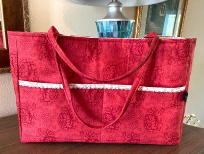 Tote Purse Handbag Patchwork Cranberries fabric 3 Sisters Matching Wallet too