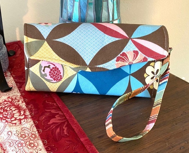 Ready to Ship Necessary Clutch Wallet NCW Organizer Credit Cards Zippered Amy Butler Ginger Bliss Kimono fabric