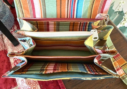 Ready to Ship Necessary Clutch Wallet NCW Organizer Credit Cards Zippered Amy Butler Ginger Bliss Kimono fabric