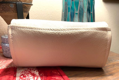 Ready to Ship Necessary Clutch Wallet NCW Organizer Credit Cards Zippered Cream Genuine Leather with Paisley