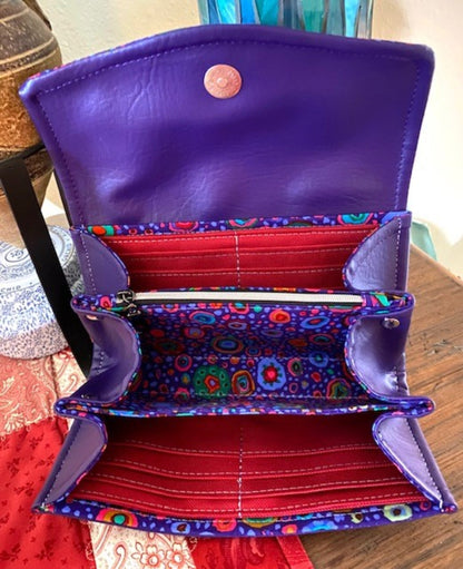 Ready to Ship Necessary Clutch Wallet NCW Organizer Credit Cards Zippered Purple Passion