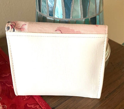 Ready to Ship Wallet Mini Credit Cards Zippered Minnie Mouse White Vinyl