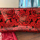 Ready to Ship Ladies Wallet Organizer Credit Cards Zippered Red Black Roses Vinyl
