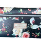 Ready to Ship Ladies Wallet Organizer Credit Cards Zippered Red Black Floral Vinyl