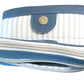 Ladies Wallet Organizer Blue Vinyl Blue White Ticking fabrics Winterberry Wallet