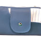 Ladies Wallet Organizer Blue Vinyl Blue White Ticking fabrics Winterberry Wallet