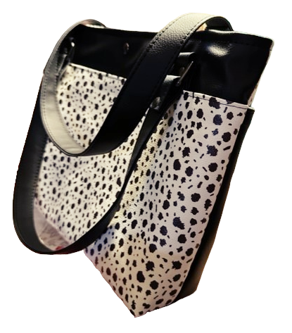 JeannieBag Medium Handbag Shoulder bag Tote Black White or Blue Floral