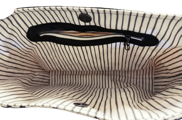 JeannieBag Medium Handbag Shoulder bag Tote Black White or Blue Floral