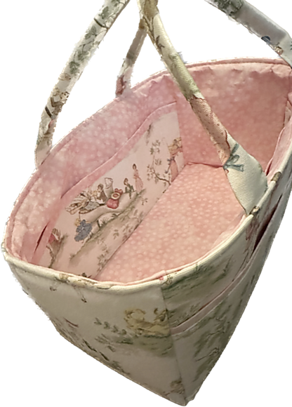 Diaper Caddy Storage Organizer Baby's room Diapers Bottles Over the Moon Nursery Rhyme Toile