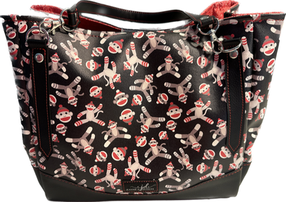 Purse Handbag Charlotte City Tote Funky Sock Monkey