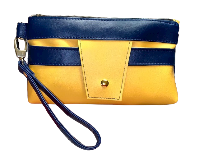 Delmar Organizer Wristlet Blue Yellow