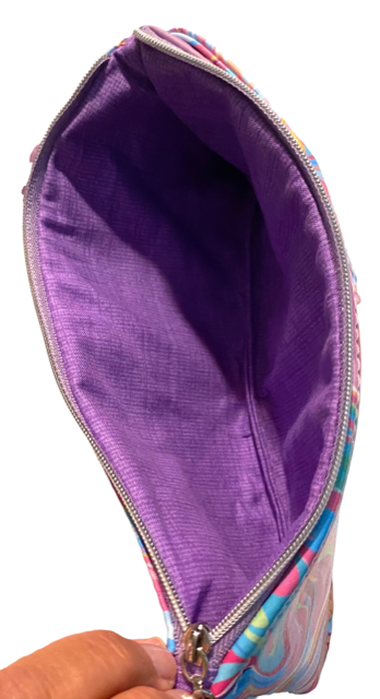 Zip 'N Go Crossbody Bag Psychedelic Vinyl Purple